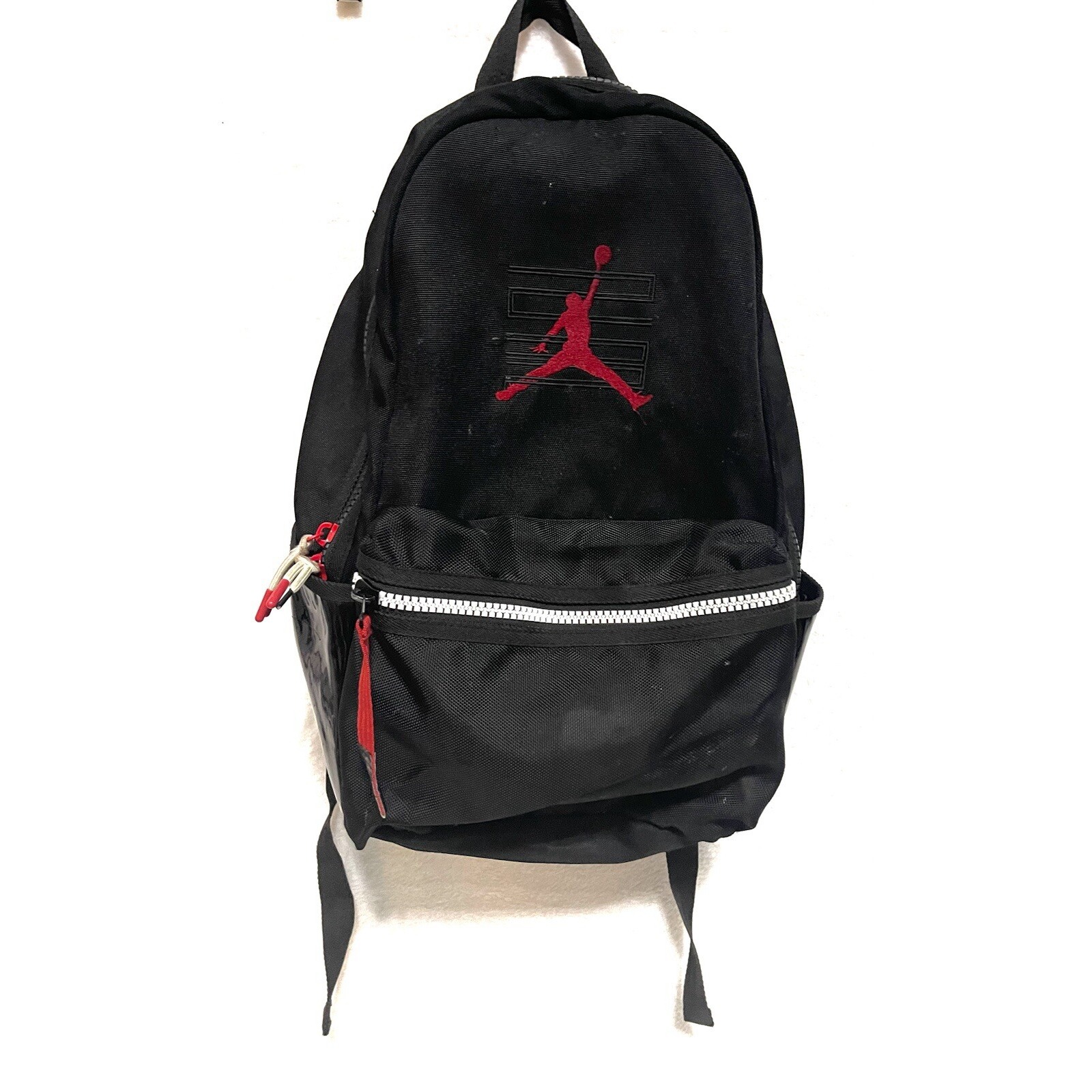 Nike Air Jordan Retro 11 Bred Backpack Black/Red 13 Inches Size Large Sports Bag